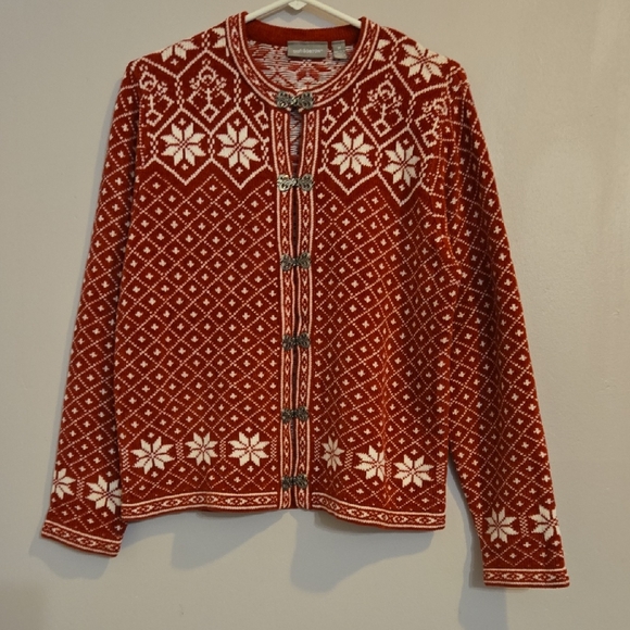 croft & barrow Sweaters - Croft And Barrow Winter Christmas Snowflake Sweater Size Medium